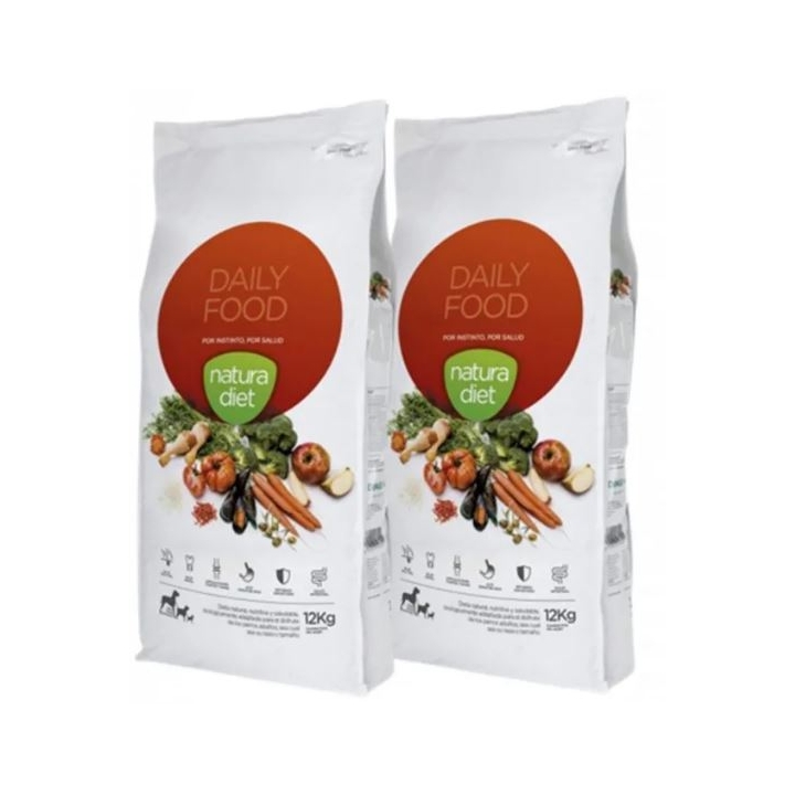 2X12 Kg NATURA DIET Daily Food ¡Pack 2 sacos!