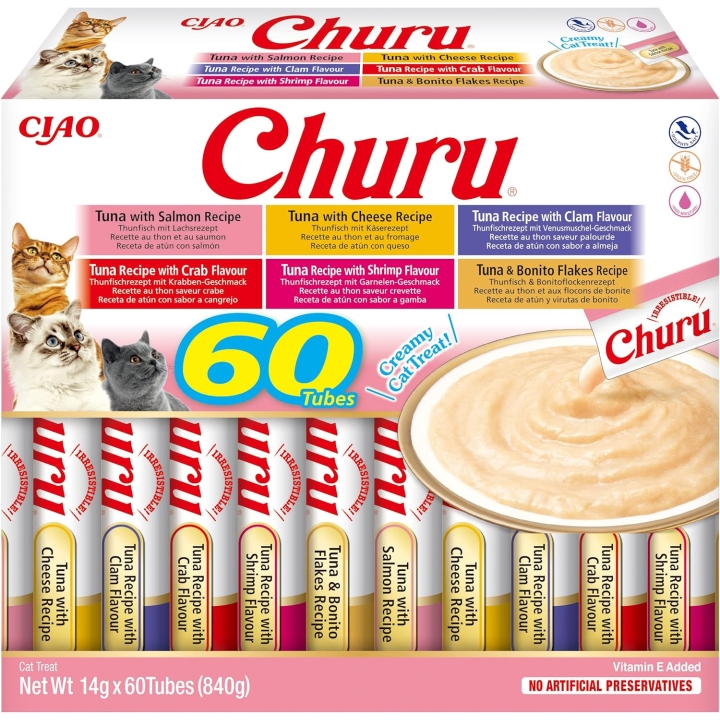 CHURU Box - Premios para Gatos - Snacks Saludables a...