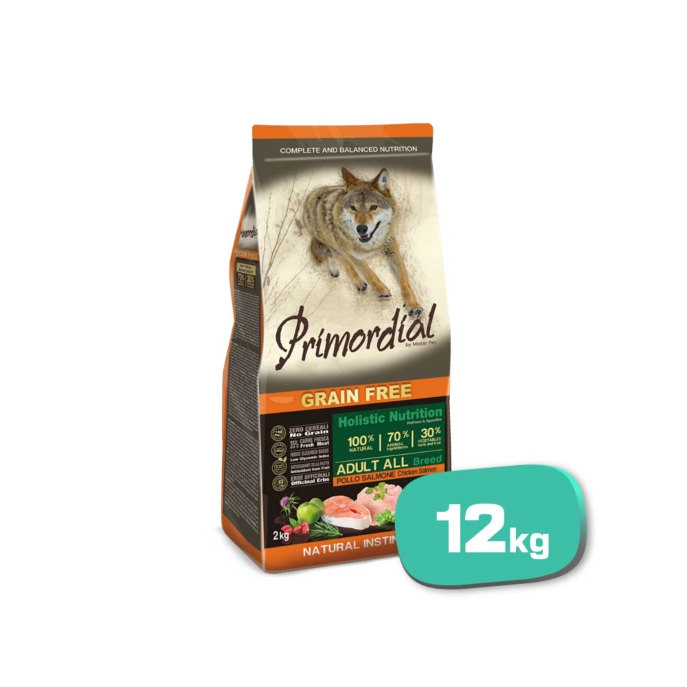 PRIMORDIAL Pollo y Salmon Perro Adulto Grain Free 12 Kg