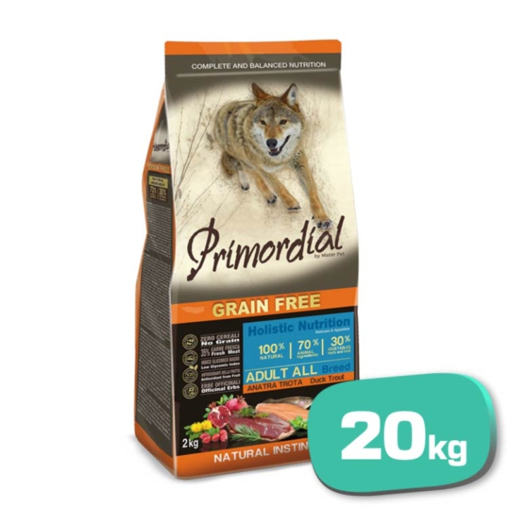 PRIMORDIAL Pato y Trucha Grain Free Perro Adulto 20 kg