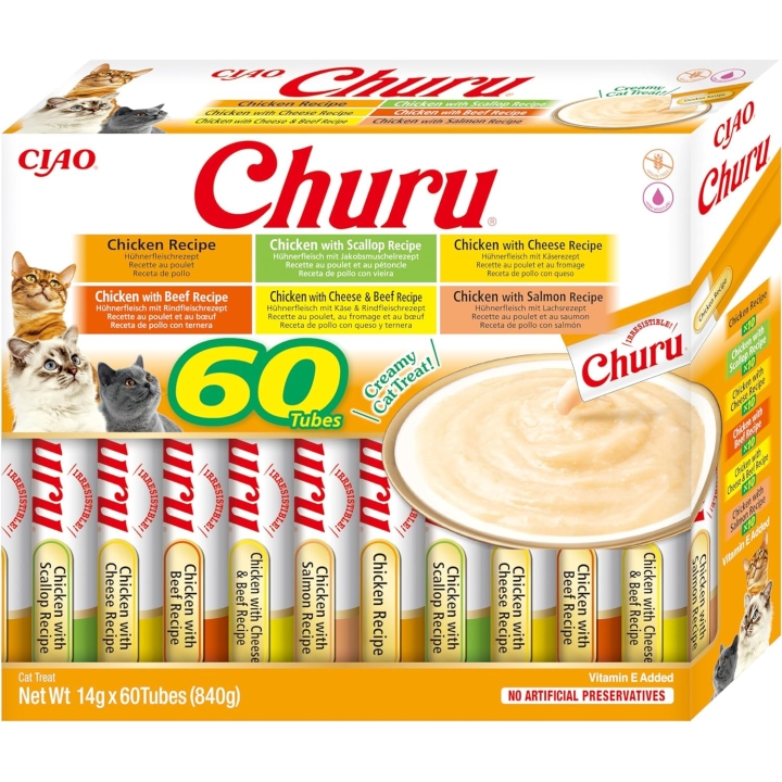 CHURU - Premios para Gatos - Snacks de Pollo, Varios...