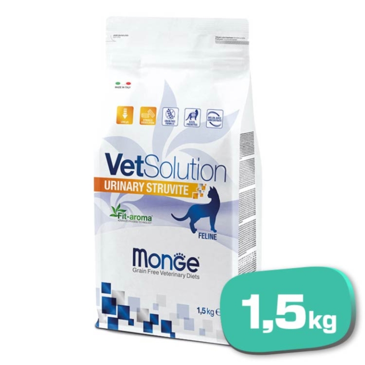 MONGE Vet Solution Urinary Struvite Gato 1,5 Kg