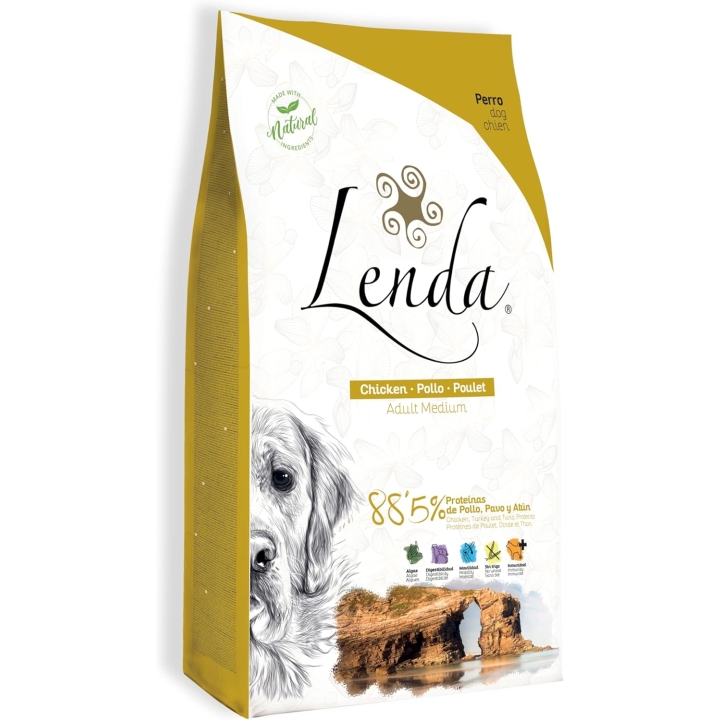 LENDA Chicken 12 Kg - Pienso para Perros Jóvenes y...