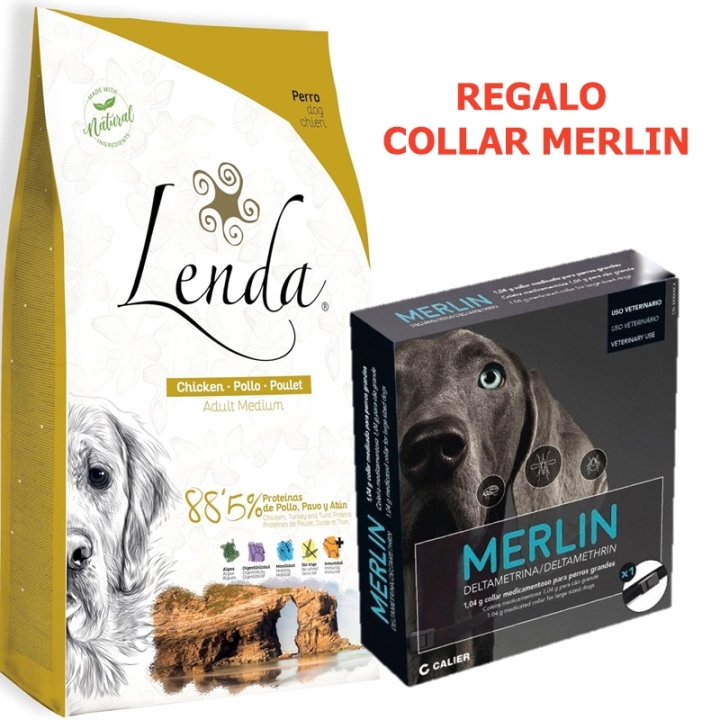 LENDA Chicken 12 Kg - Pienso para Perros Jóvenes y...