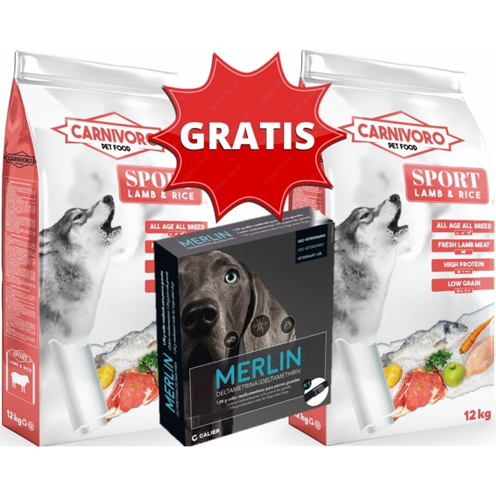 2 x 12Kg CARNIVORO Sport Cordero ¡Pack Ahorro 2...