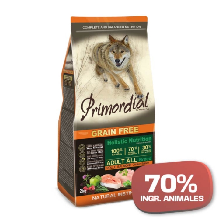 PRIMORDIAL Pollo y Salmon Perro Adulto Grain Free 20 Kg