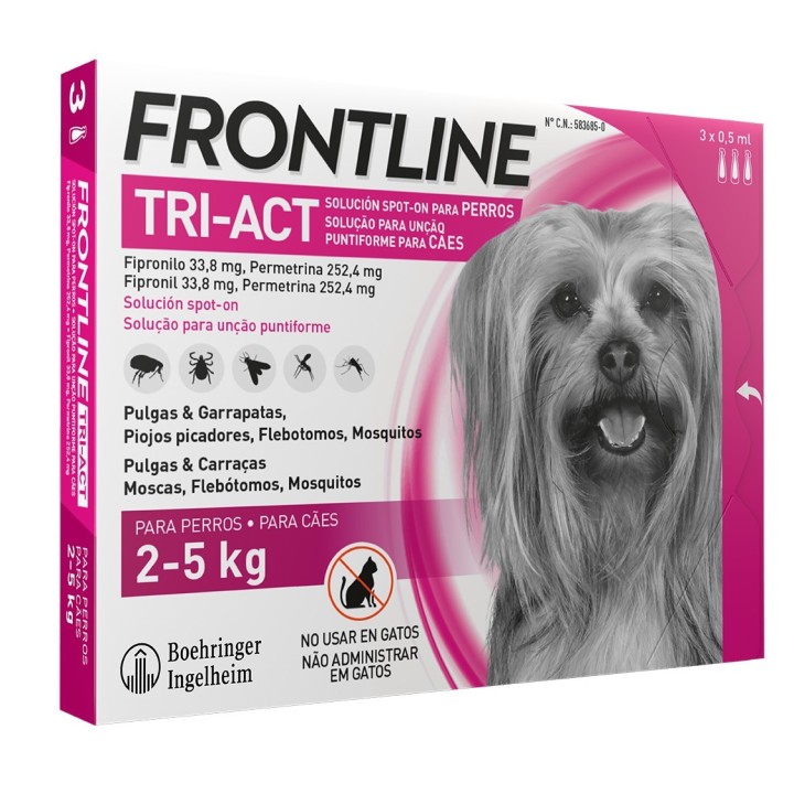 FRONTLINE Tri-Act Perros de 2-5 kg caja 3 Pipetas